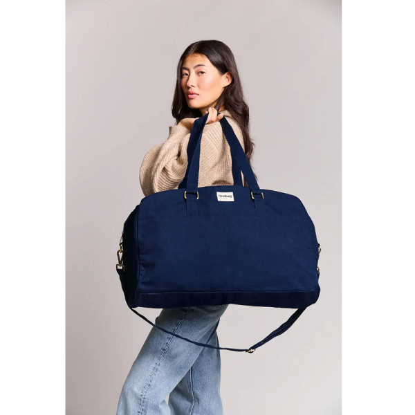 SAC DE VOYAGE YVES COTON BIO NAVY - HINDBAG - LE MOUTON A 3 PATTES - 1