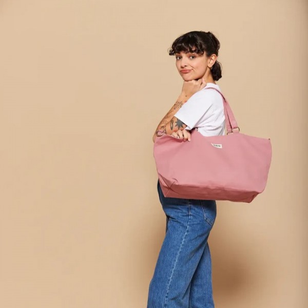 SAC CABAS RAPHAELLE COTON BIO - BLUSH - HINDBAG - LE MOUTON A 3 PATTES - 1