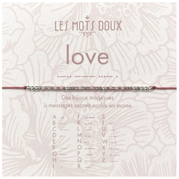 BRACELET LIEN MORSE LOVE ARGENT - LES MOTS DOUX - LE MOUTON A 3 PATTES - 1