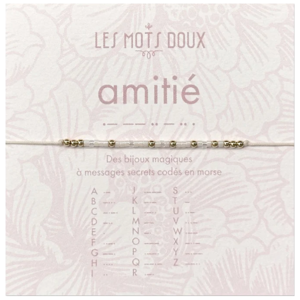 BRACELET LIEN CODE MORSE AMITIE OR - LES MOTS DOUX - LE MOUTON A 3 PATTES - 1