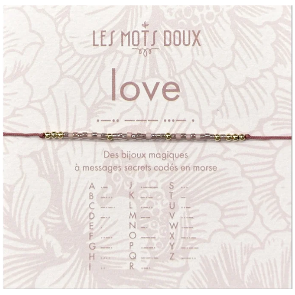 BRACELET LIEN CODE MORSE LOVE OR - LES MOTS DOUX - LE MOUTON A 3 PATTES - 1