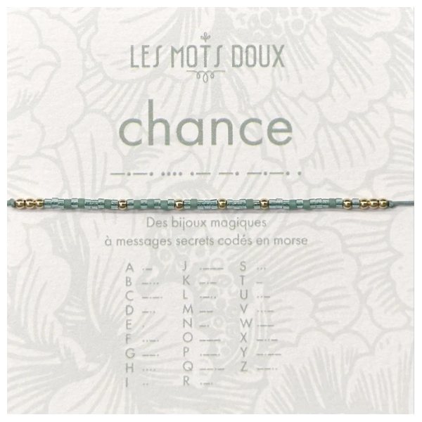 BRACELET LIEN CODE MORSE CHANCE OR - LES MOTS DOUX - LE MOUTON A 3 PATTES - 1