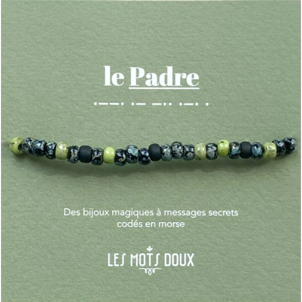 BRACELET HOMME CODE MORSE PADRE - LES MOTS DOUX - LE MOUTON A 3 PATTES - 1